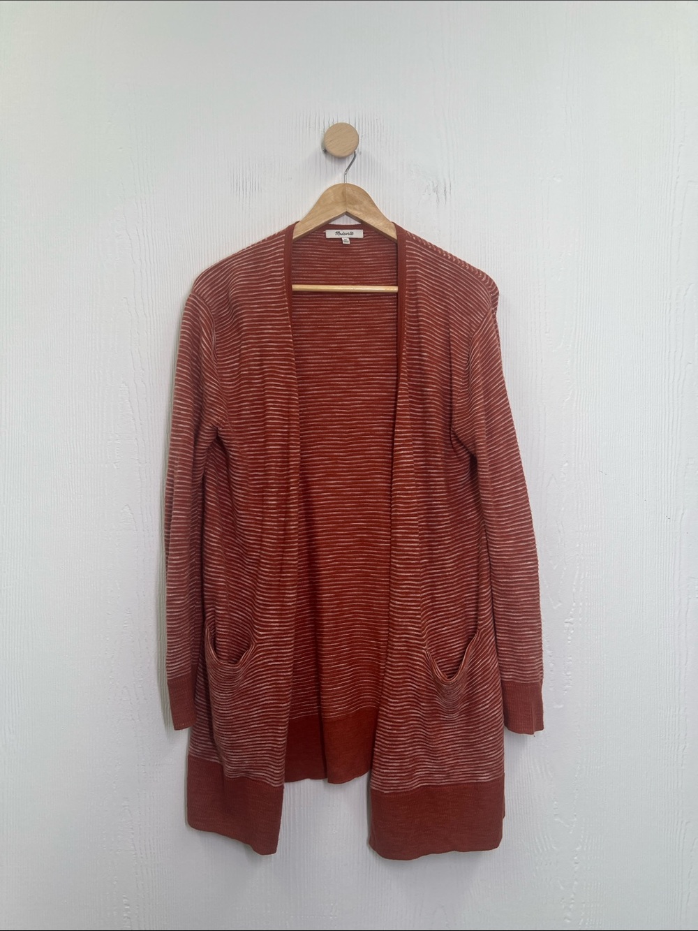 Madewell - Summer Ryder Colorful Striped Long Sleeve Open Cardigan Size XS - Picture 8 of 11